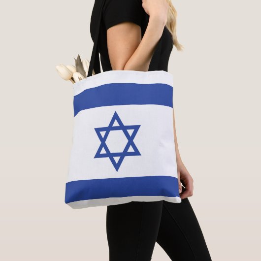 Israëlische vlag, ster van David Judaism Jewish Tote Bag (Dichtbij)