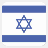 Israëlische vlag, ster van David Judaism Jewish Vierkante Sticker (Voorkant)