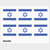 Israëlische vlag, ster van David Judaism Jewish Vierkante Sticker (Vel)