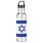 Israëlische vlag, ster van David Judaism Jewish Waterfles (Voorkant)