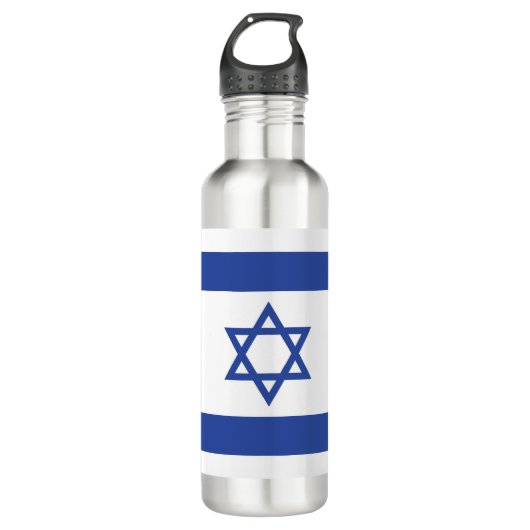 Israëlische vlag, ster van David Judaism Jewish Waterfles (Voorkant)