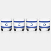 Israëlische vlag, ster van David Judaism Jewish Whisky Glas (Voorkant)