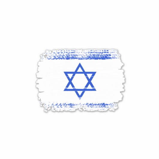 Israëlische vlag sticker (Voorkant)