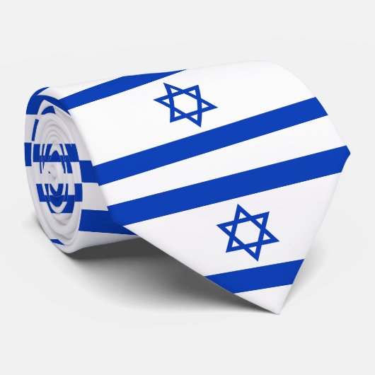 Israëlische vlag stropdas (Opgerold)