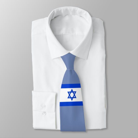 Israëlische vlag stropdas (Gebonden)