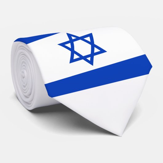 Israëlische vlag stropdas (Opgerold)