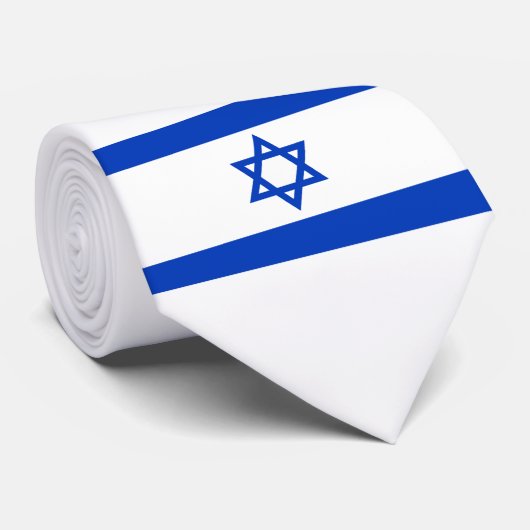 Israëlische vlag stropdas (Opgerold)