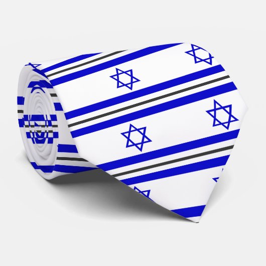 Israëlische vlag stropdas (Opgerold)