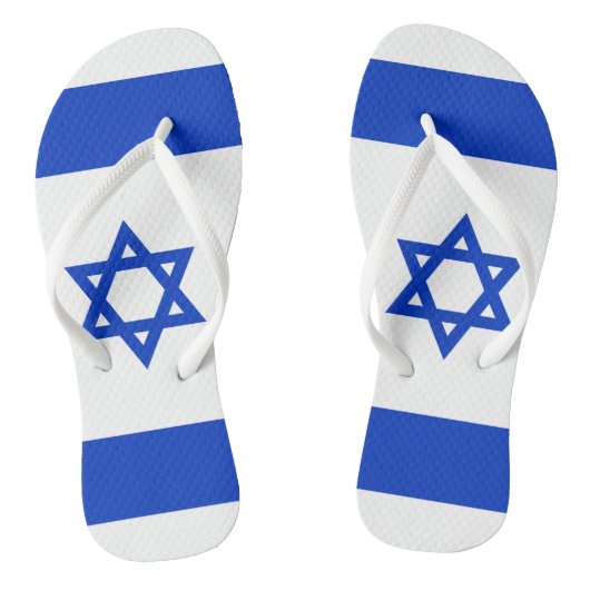 Israëlische vlag teenslippers (Voetbed)