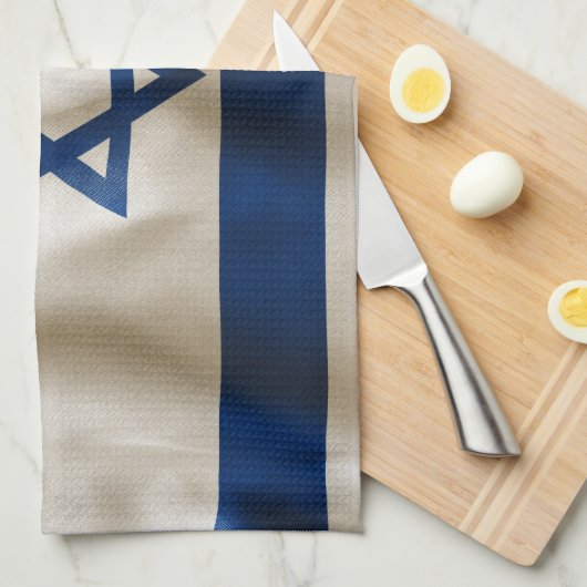 Israëlische vlag theedoek (Quarter Fold)