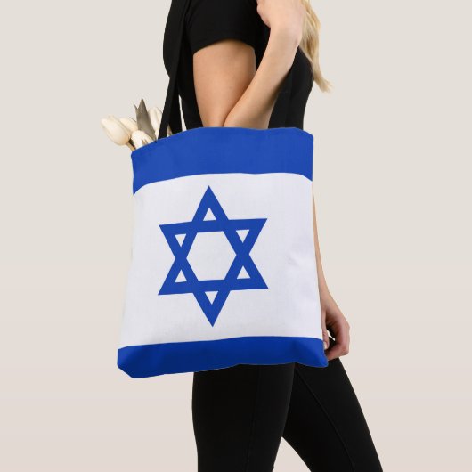Israëlische vlag tote bag (Dichtbij)