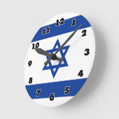 Israëlische vlag van Israël aangepaste klok rond d (Hoek)