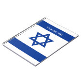 Israëlische vlag van Israël aangepaste spirale lap Notitieboek (Linkerzijde)