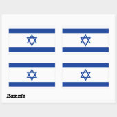 Israëlische vlag van Israël rechthoeksticker Rechthoekige Sticker (Vel)