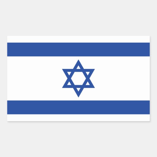 Israëlische vlag van Israël rechthoeksticker Rechthoekige Sticker (Voorkant)