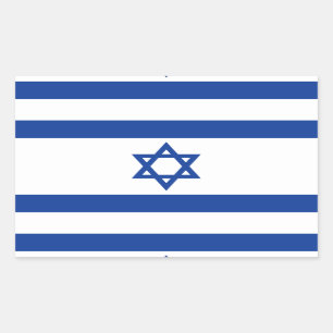 Israëlische vlag van Israël rechthoeksticker Rechthoekige Sticker