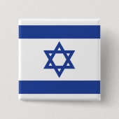 Israëlische vlag vierkante button 5,1 cm (Voorkant)