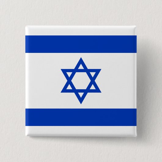 Israëlische vlag vierkante button 5,1 cm (Voorkant)