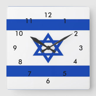Israëlische vlag vierkante klok