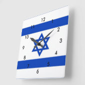 Israëlische vlag vierkante klok (Hoek)