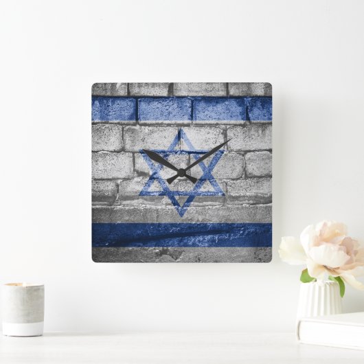 Israëlische vlag vierkante klok (Huis)