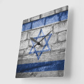 Israëlische vlag vierkante klok (Hoek)
