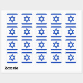 Israëlische vlag vierkante sticker (Vel)