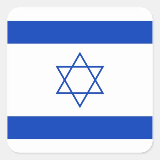 Israëlische vlag vierkante sticker (Voorkant)