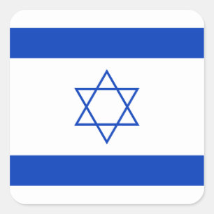 Israëlische vlag vierkante sticker