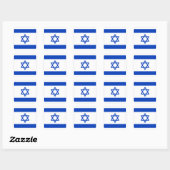 Israëlische vlag vierkante sticker (Vel)