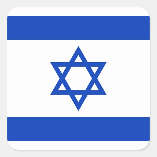 Israëlische vlag vierkante sticker (Voorkant)