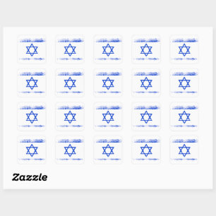 Israëlische vlag vierkante sticker