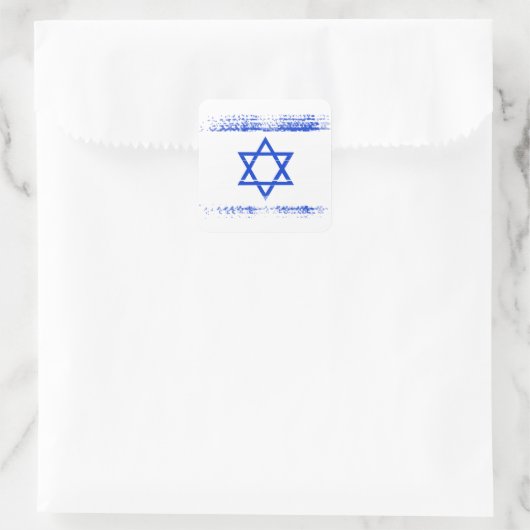 Israëlische vlag vierkante sticker (Tas)