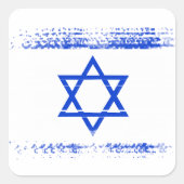 Israëlische vlag vierkante sticker (Voorkant)