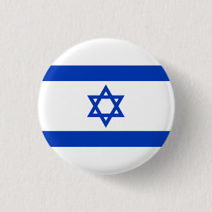 Israëlische vlag, vlag Israël Ronde Button 3,2 Cm