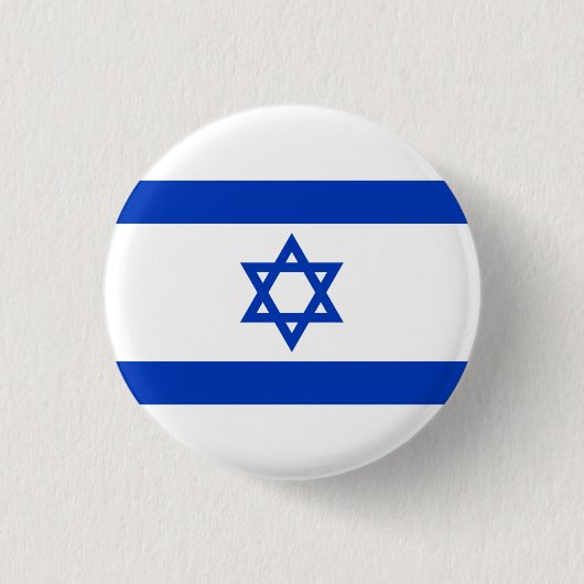 Israëlische vlag, vlag Israël Ronde Button 3,2 Cm (Voorkant)