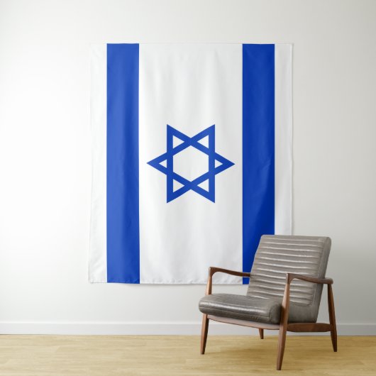 Israëlische vlag wandkleed (In situ)