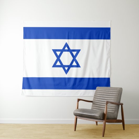 Israëlische vlag wandkleed (In Situ (horizontaal))