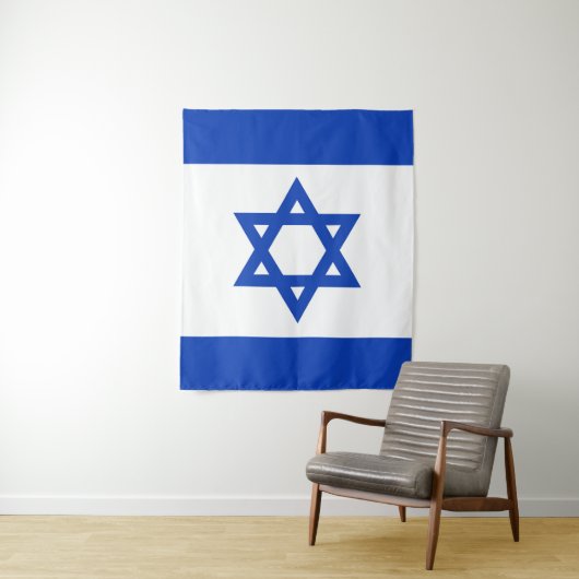 Israëlische vlag wandkleed (In situ)