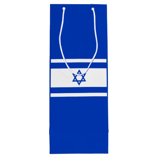 Israëlische vlag wijn cadeautas (Achterkant)