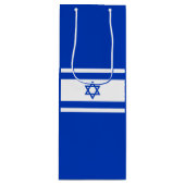 Israëlische vlag wijn cadeautas (Voorkant)