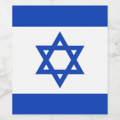 Israëlische vlag wijn etiket (Enkel label)