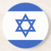 Israëlische vlag zandsteen onderzetter (Voorkant)
