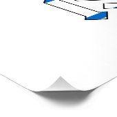 Israëlische vlag Zwarte personalisatie Perfect Poster (Hoek)