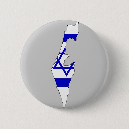 Israëlische vlaggenkaart ronde button 5,7 cm (Voorkant)