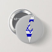 Israëlische vlaggenkaart ronde button 5,7 cm (Voorkant /achterkant)