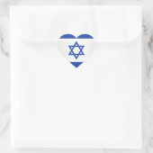 Israëlische vlaggenster van David Blue op wit Hart Sticker (Tas)