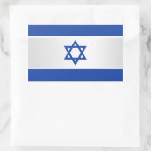 Israëlische vlaggenster van David Blue op wit Rechthoekige Sticker (Tas)