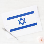 Israëlische Vlaggenster van David Rechthoekige Sticker (Envelop)