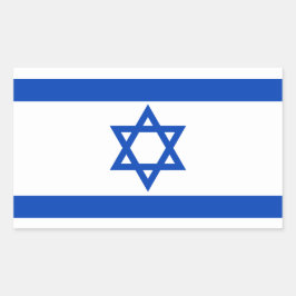 Israëlische Vlaggenster van David Rechthoekige Sticker